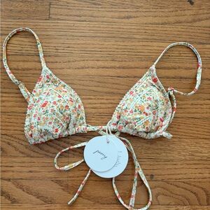 Peony Floral Bikini Top